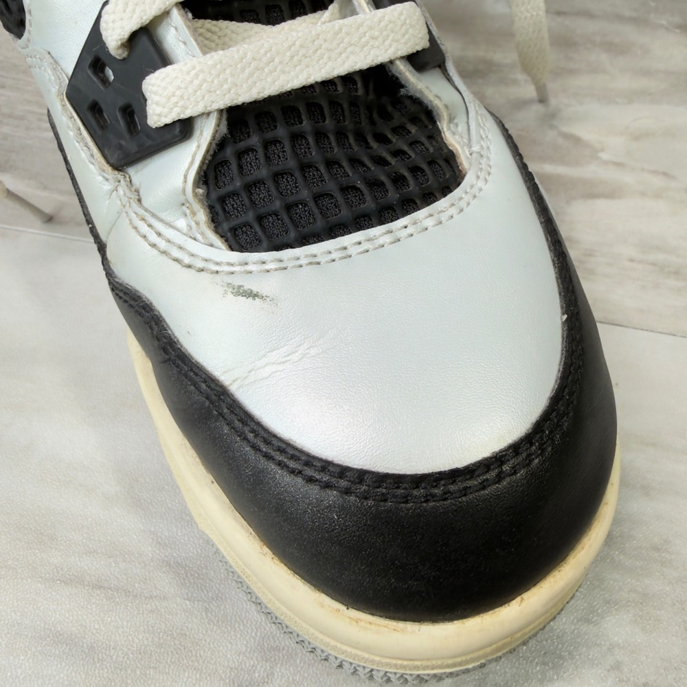 Jordan 4 Retro Metallic Gold Kids Size 5.5Y Sneakers FZ8585-070 White Black - Picture 5 of 12